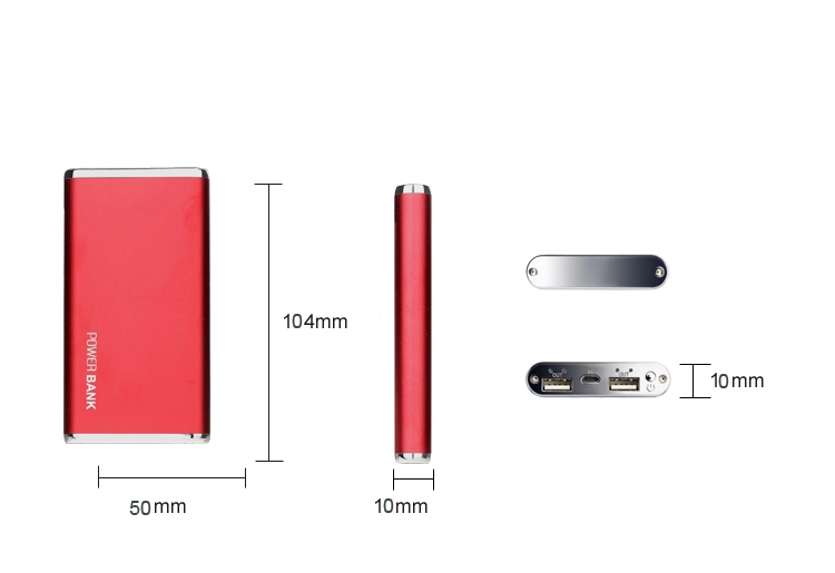  Moda alüminyum güç banka 4000mah 8000mah el feneri 