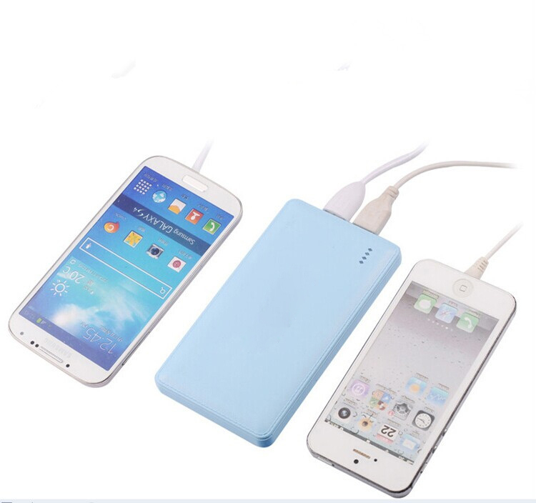 Leather material ultra thin portable power bank 8000mah