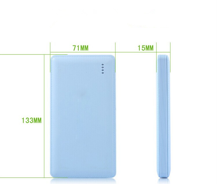Leather ma terial فوق العاده نازک قابل حمل قدرت بانک 8000mah