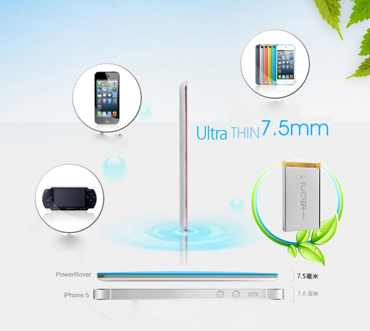 ultra thin power bank 4000mah