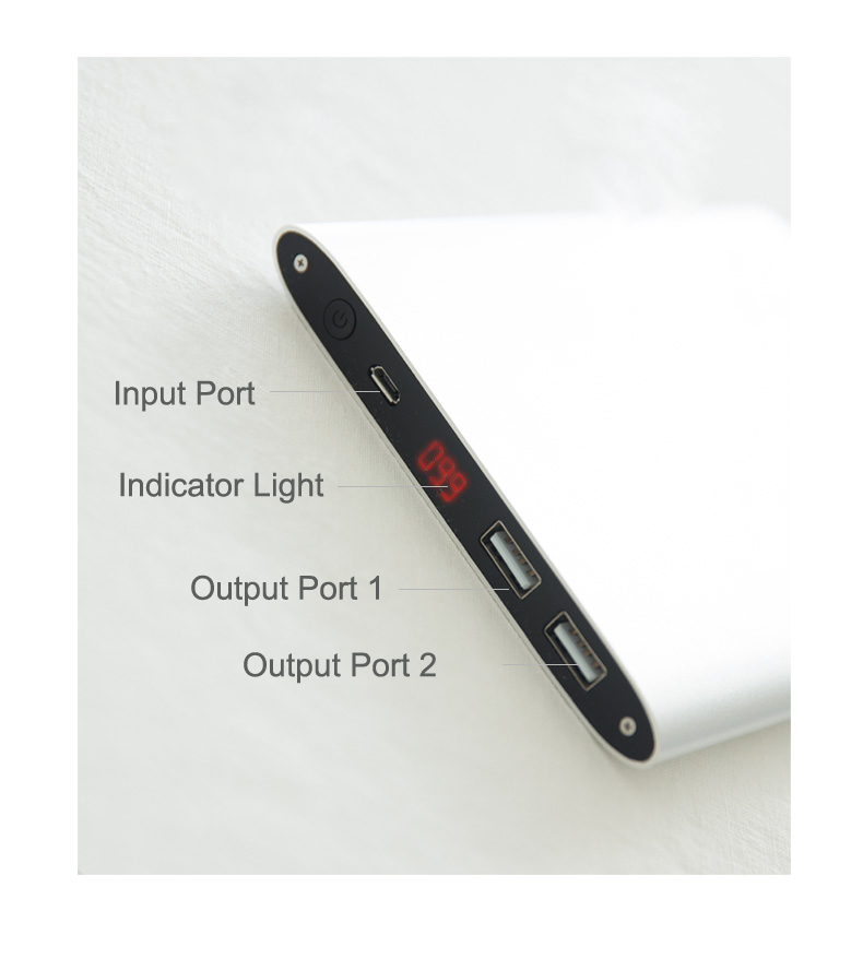 Digital display power bank 8000mah