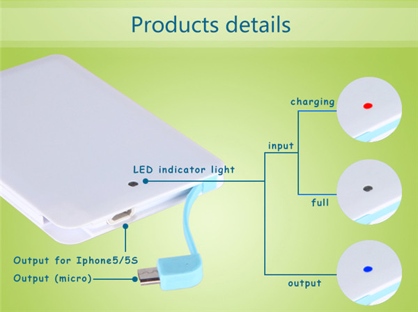 Power Bank Charger With Charging Cable