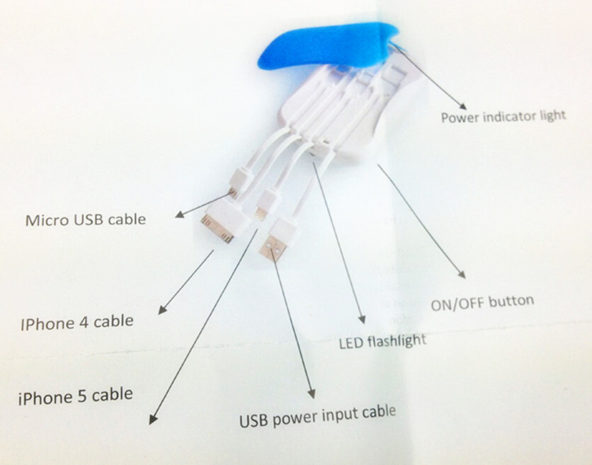 beépített kábelek powerbank