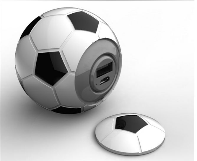  football shape mini 2600mah portable charger