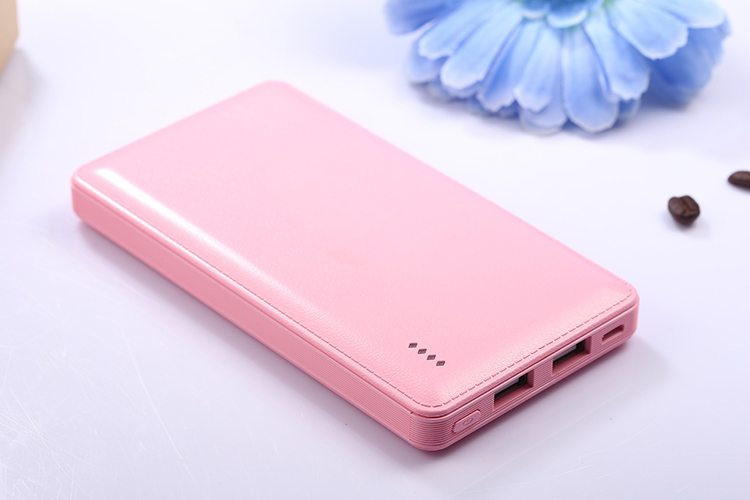  8000mah leather portable power bank