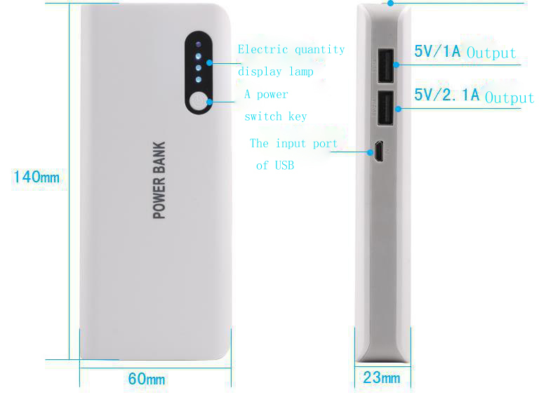  kekuatan bank 12000mah
