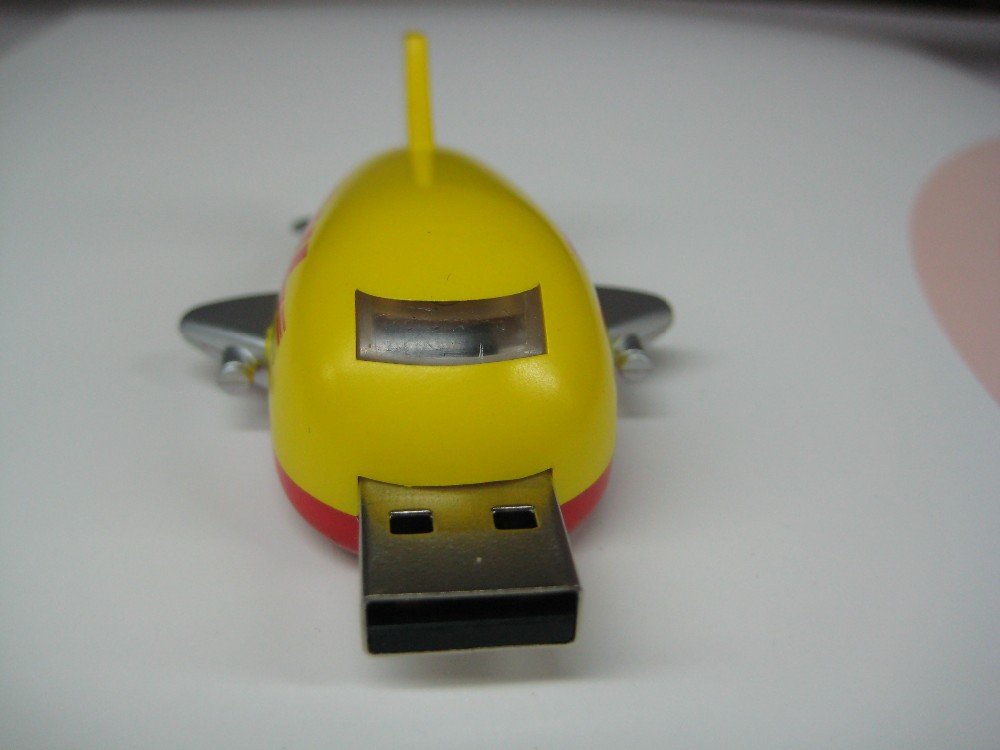 plastic plane shape design usb flash drive
