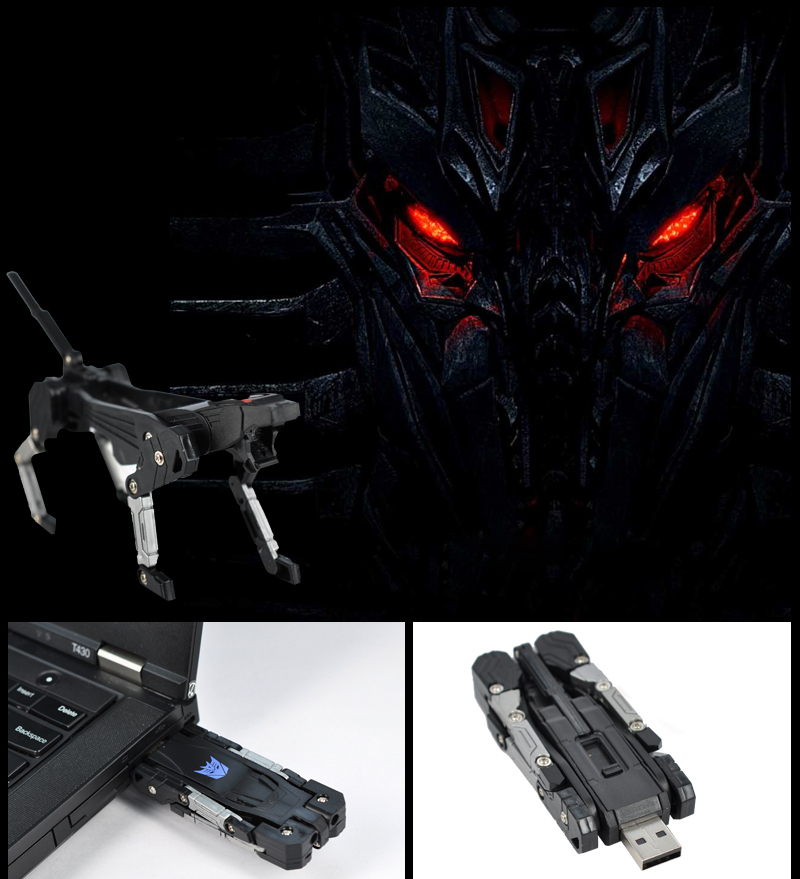 Plastic cartoon character transformer Pen Drive