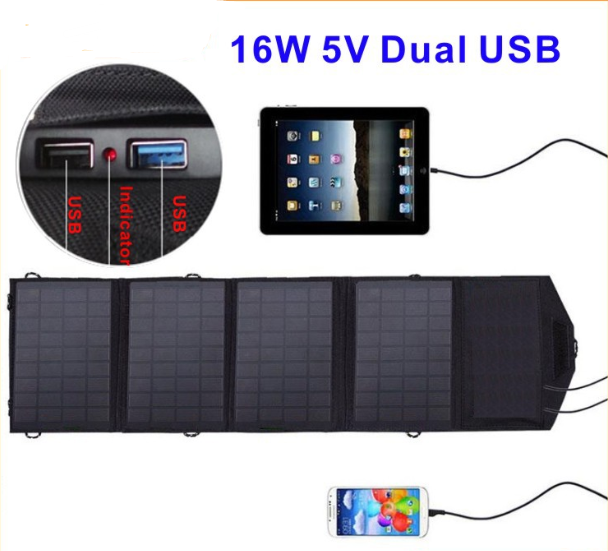 Składany słoneczna ładowarka 18V 5V dla notebook