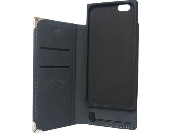  læder slim telefon cover solenergi oplader 3000mah 