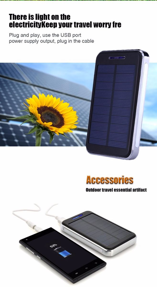 12000 mah mini solar power bank