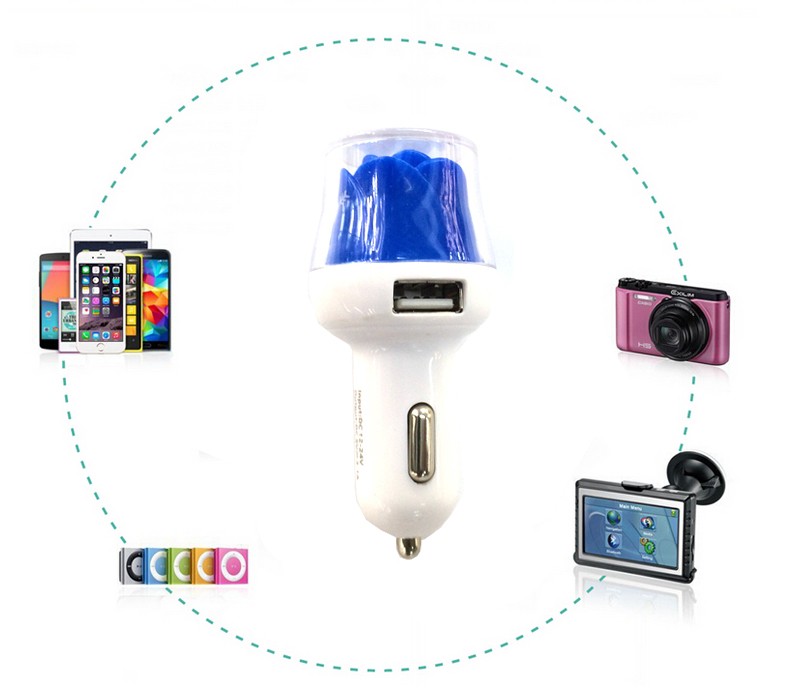  rose type promotional usb car charger with print logo