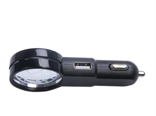 المكبرة عدسة جهاز الكمبيوتر وشاحن سيارة usb المزدوج كريستال