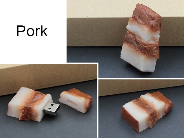 pork shaped flash 2.0 memory USB stick pen drive
