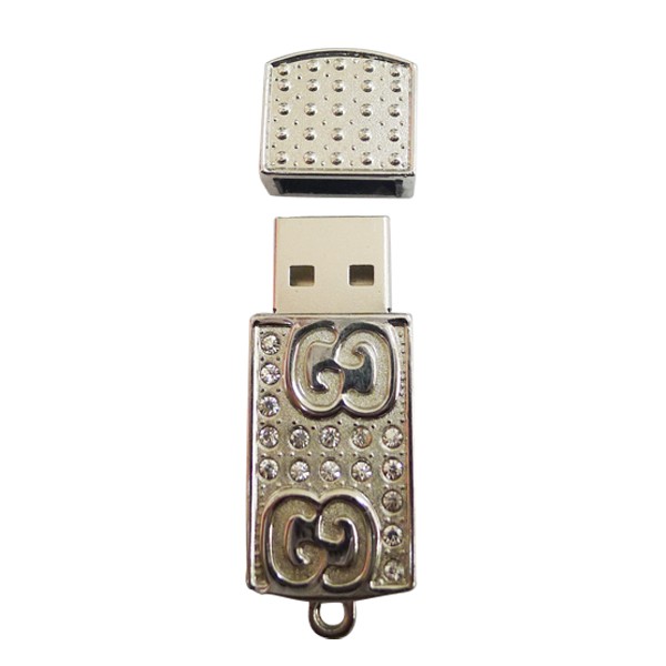 Perhiasan Kristal logam usb 2.0 flash drive