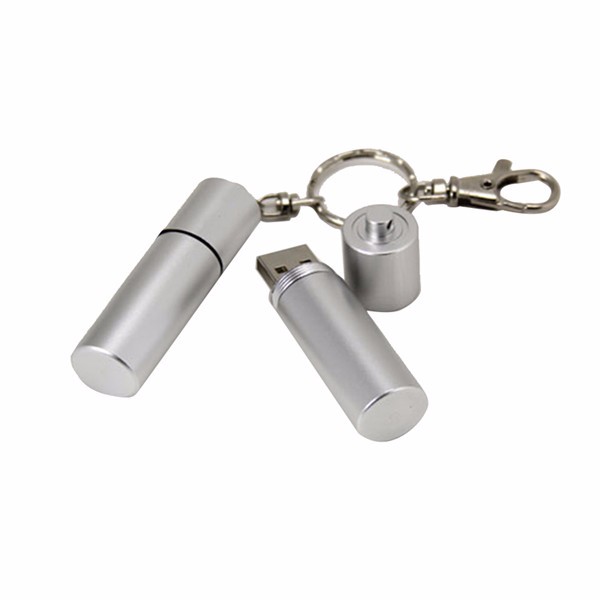 معدنية اسطوانة البطارية الشكل محرك أقراص usb المحمول