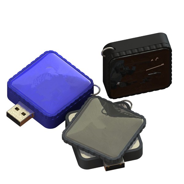 persegi plastik putar usb flash drive