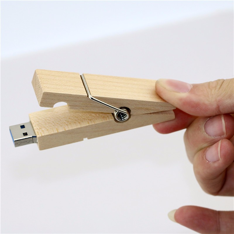 Pakaian KAYU peg USB Flash Drive