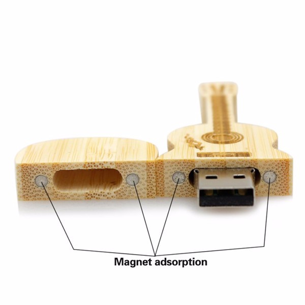 3D Dřevo Kytara ve Tvaru USB Flash Drive