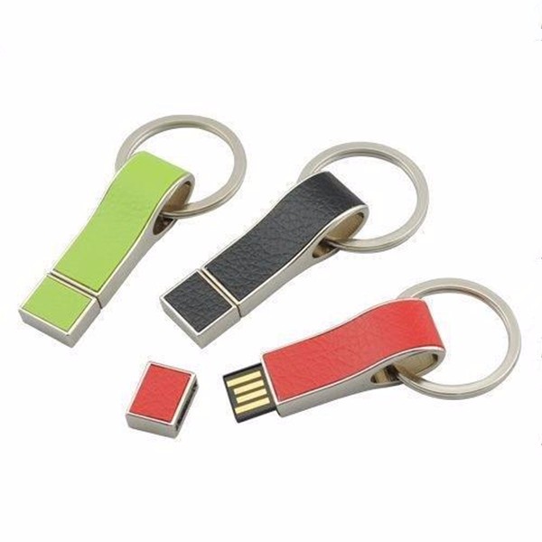 Leather key chains usb disk flash drive