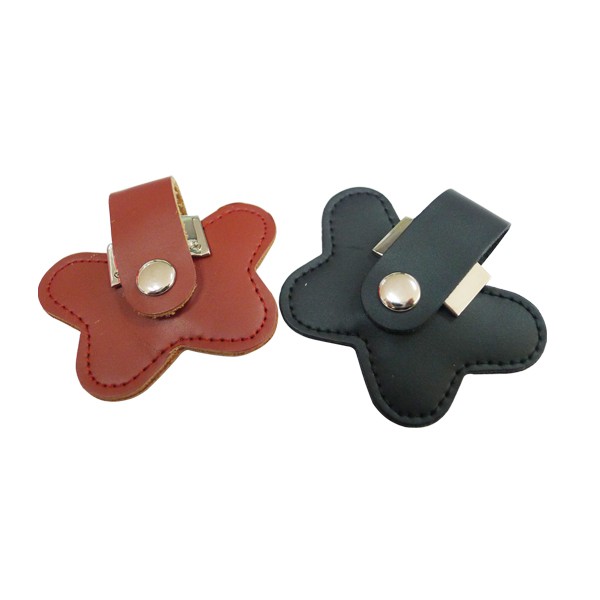 keyring flower shape leather usb flash drive