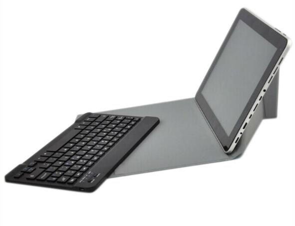 Leder-Etui und Stehen Decken Bluetooth Wireless Keyboard