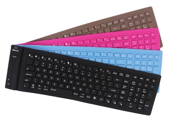 سيليكون ماء مرنة لاسلكية لوحة مفاتيح Bluetooth
