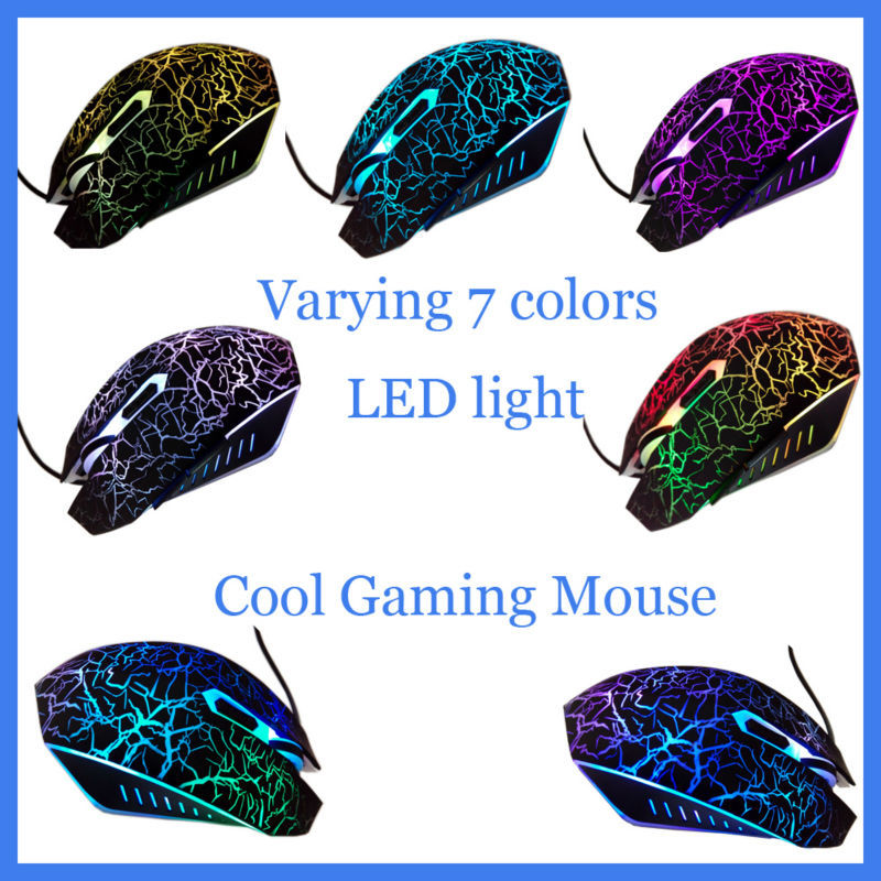7 Color Breath LED Light Optical 6D Gaming Mouse