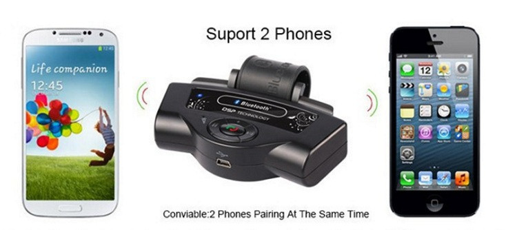 Samochodowy zestaw Głośnomówiący Bluetooth Hands free Kit Wireless z Ładowarką