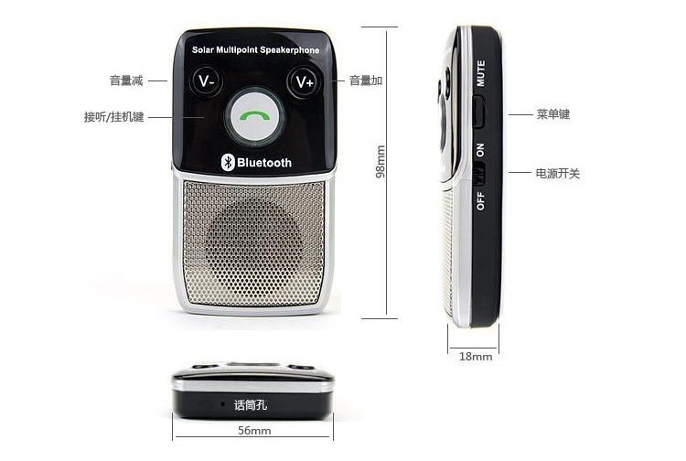  bluetooth handsfree car kit 