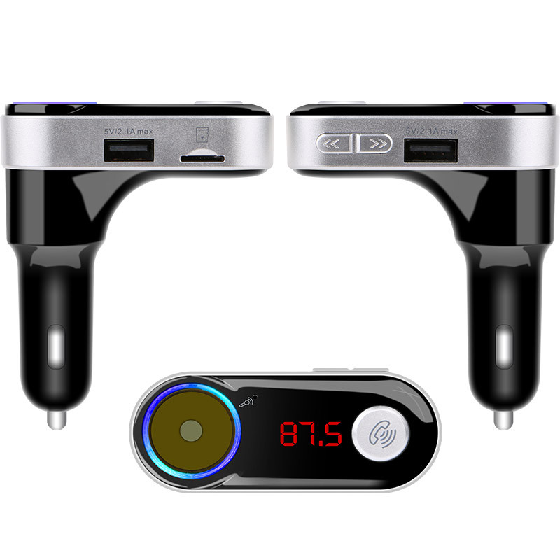 FM double USB Car Chager MP3 player with cigarette lighter port