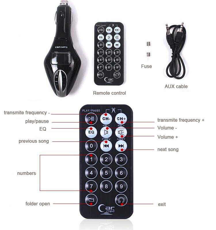  car kit bluetooth mp3 přehrávač 