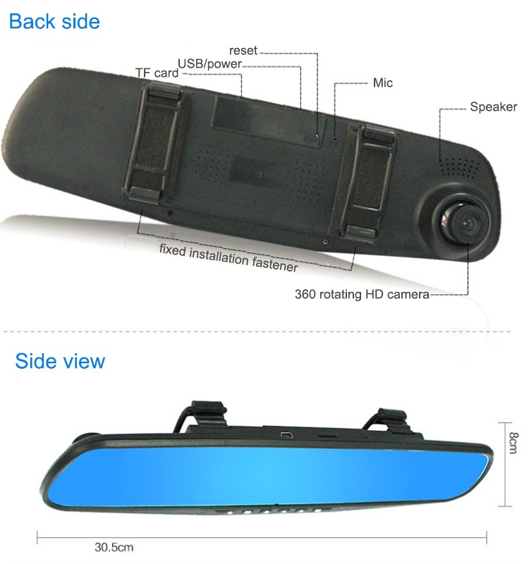 GPS night vision car dvr 1080P/720P