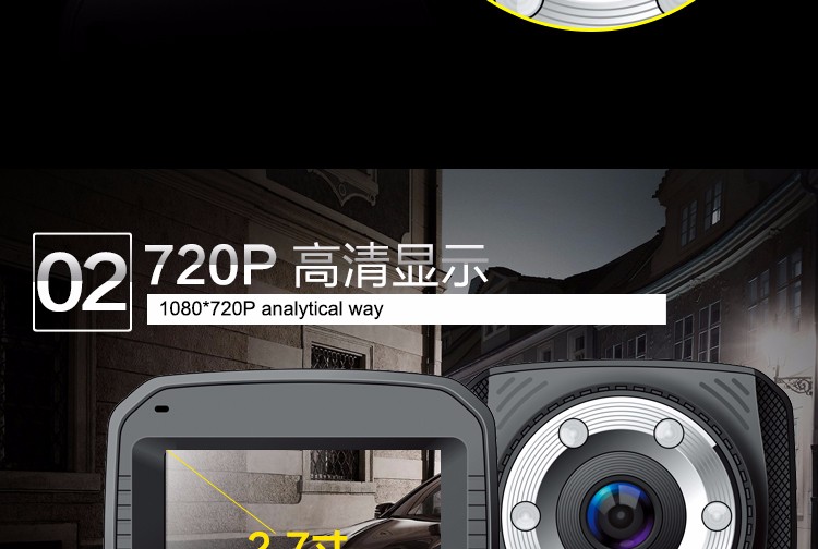 720P dvr dash car camera recorder